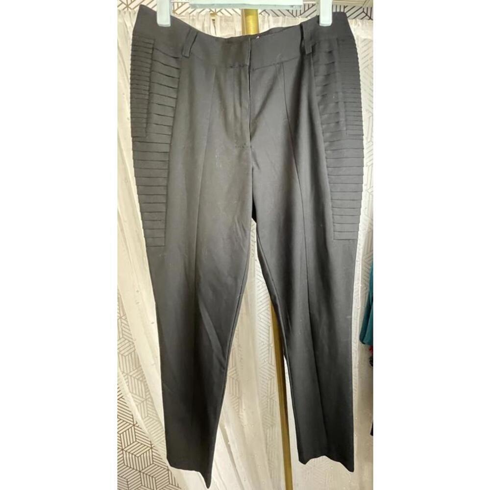 Bodice Pants Womens Black Slim Fit Tuxedo Style Side Panel Waist 30 Inseam 29